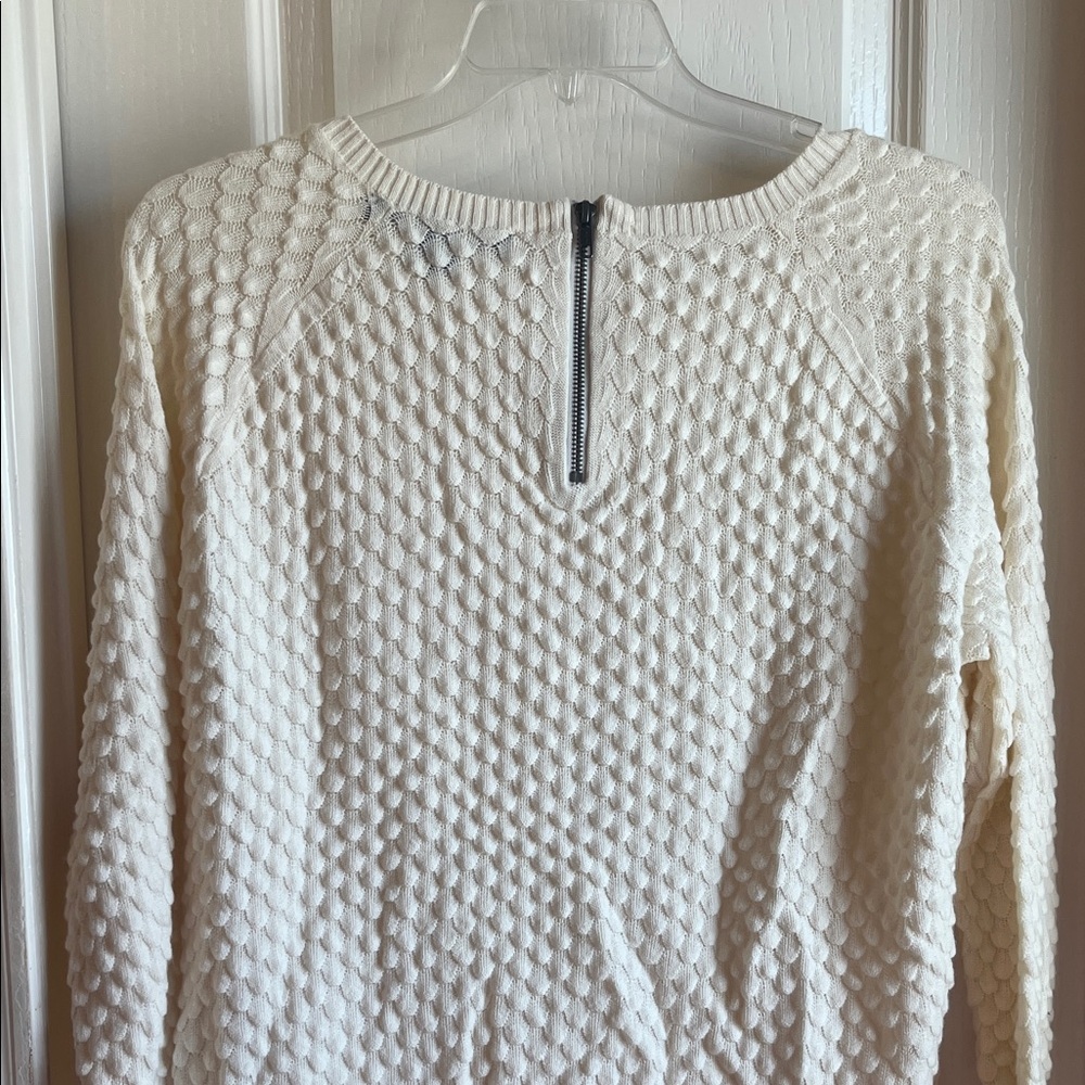 French Connection Cream Textured Women's Sweater - Picture 7 of 10